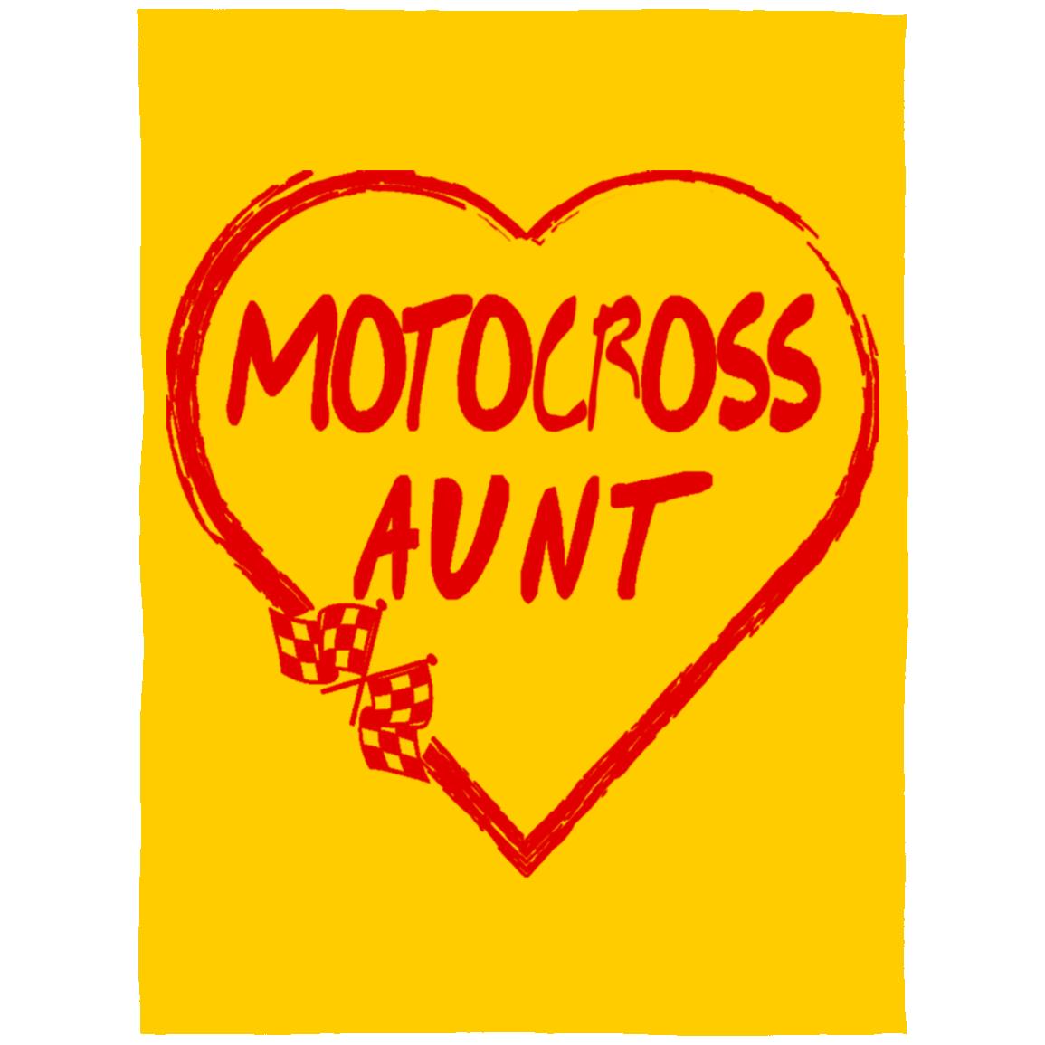 Motocross Aunt Heart Arctic Fleece Blanket 60x80