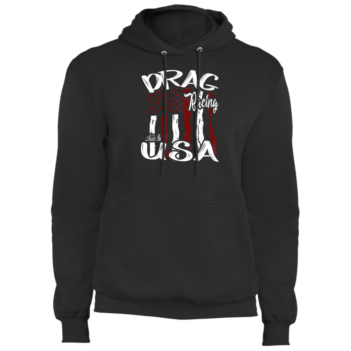 Drag Racing Made In USA Core Fleece Pullover Hoodie