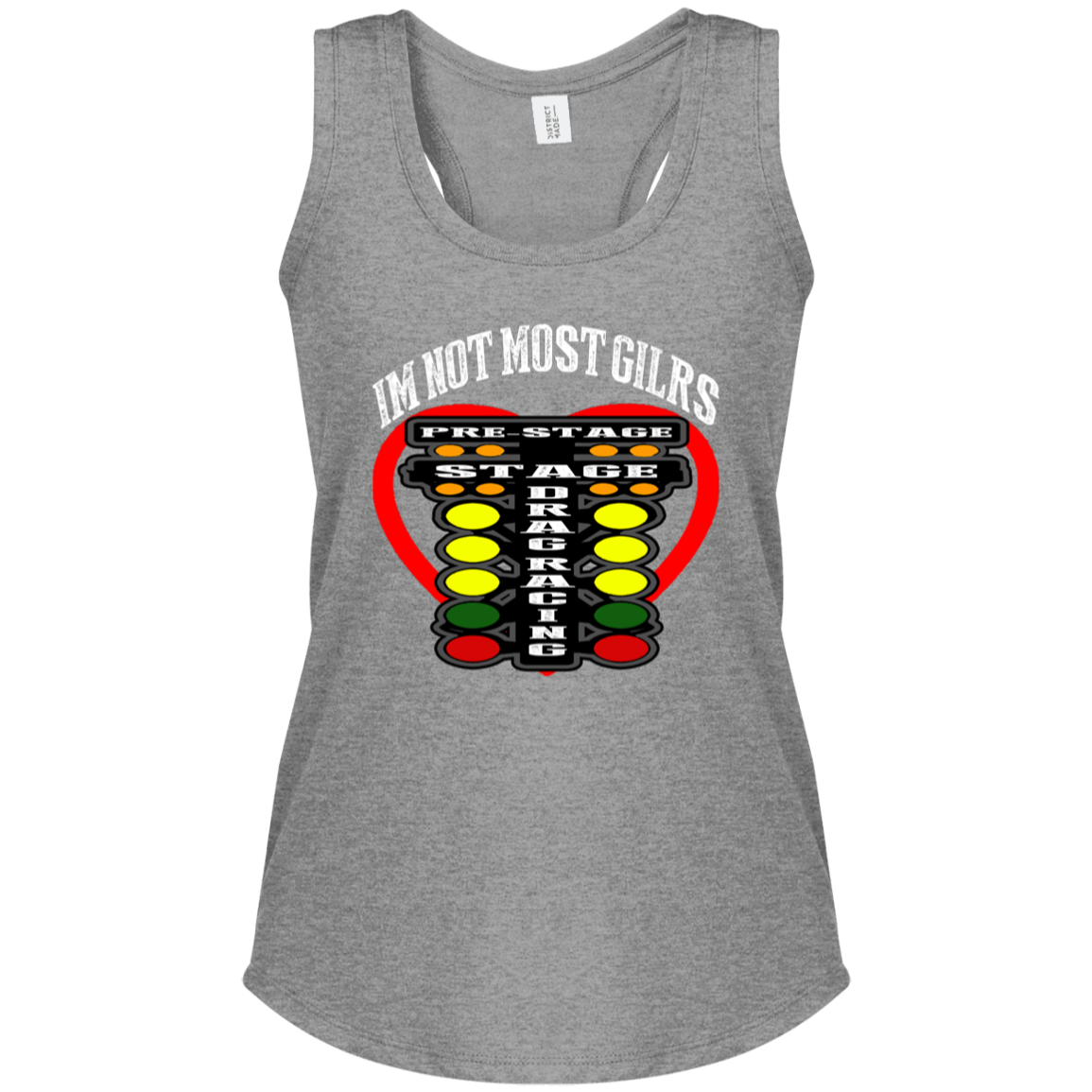 I'm Not Most Girls Drag Racing Women's Perfect Tri Racerback Tank