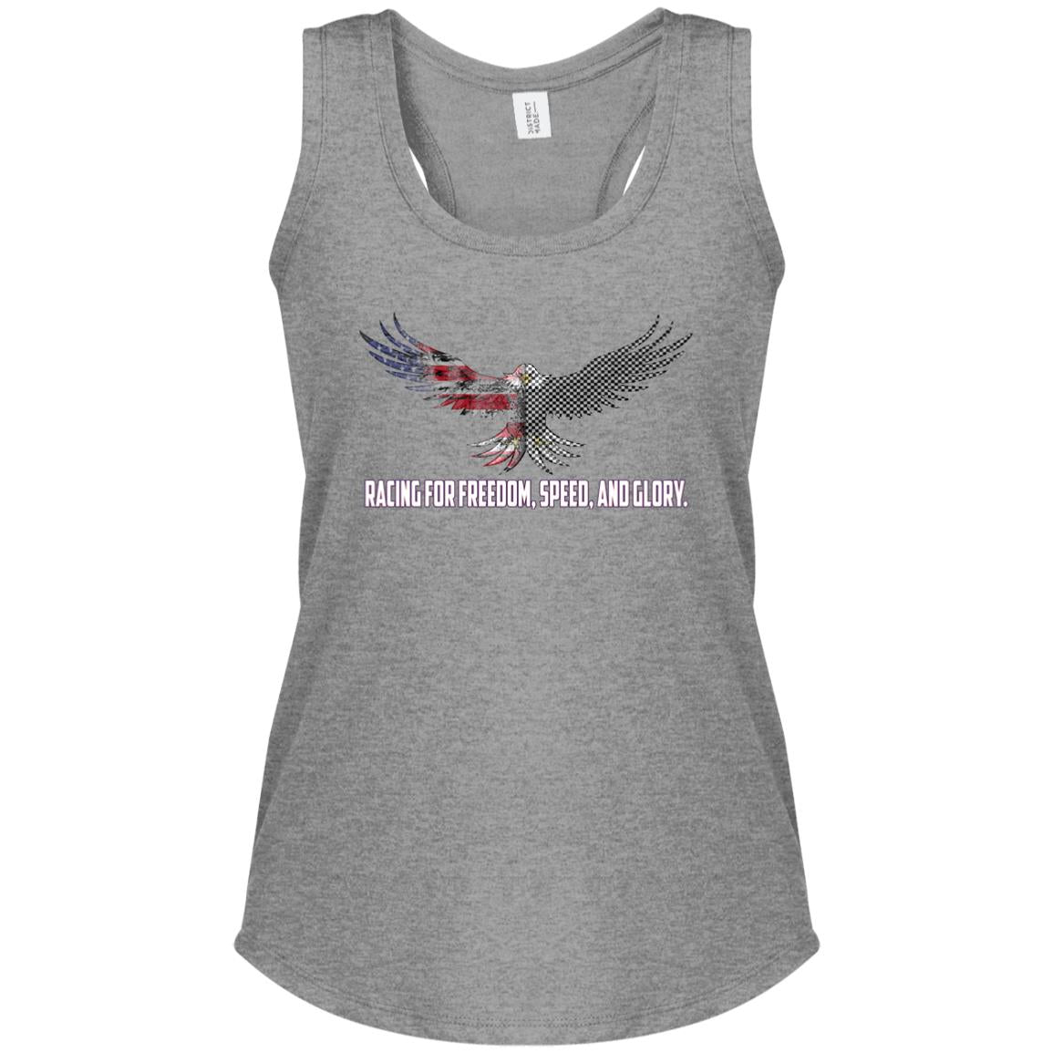 Racing For Freedom, Speed, And Glory Women's Perfect Tri Racerback Tank