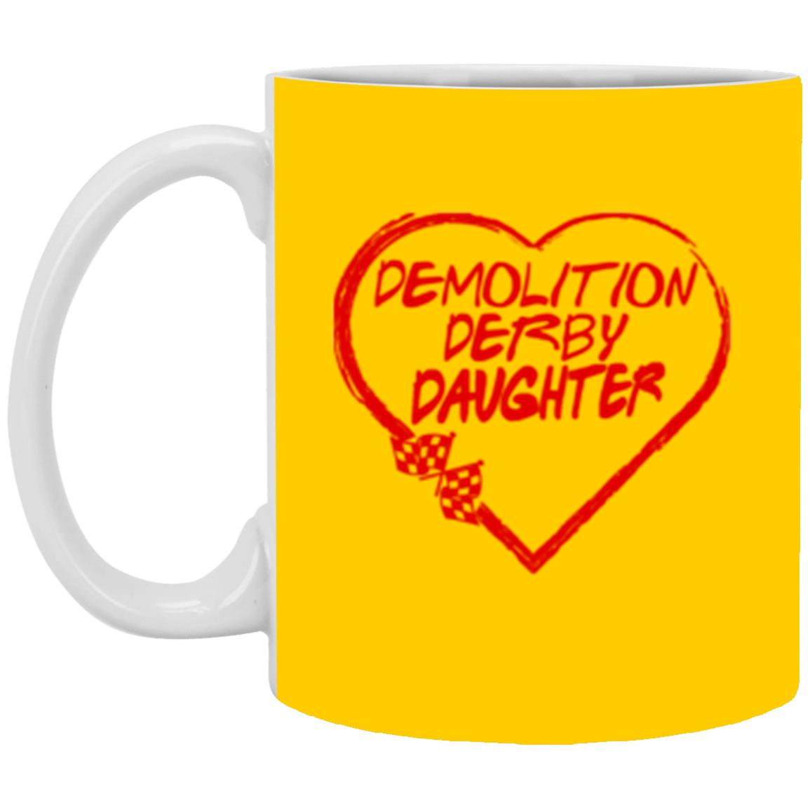 Demolition Derby Daughter Heart 11oz White Mug