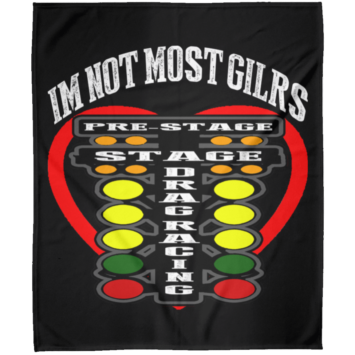 I'm Not Most Girls Drag Racing Arctic Fleece Blanket 50x60