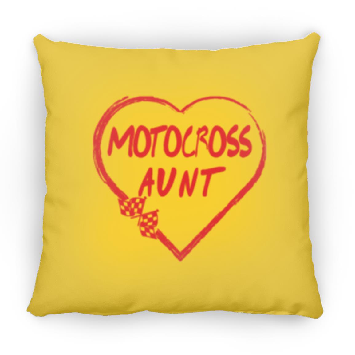 Motocross Aunt Heart Large Square Pillow