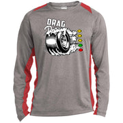 Drag Racing Long Sleeve Heather Colorblock Performance Tee