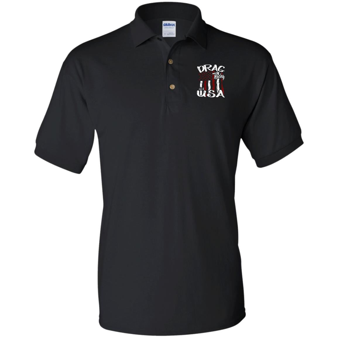 Drag Racing Made In USA Jersey Polo Shirt