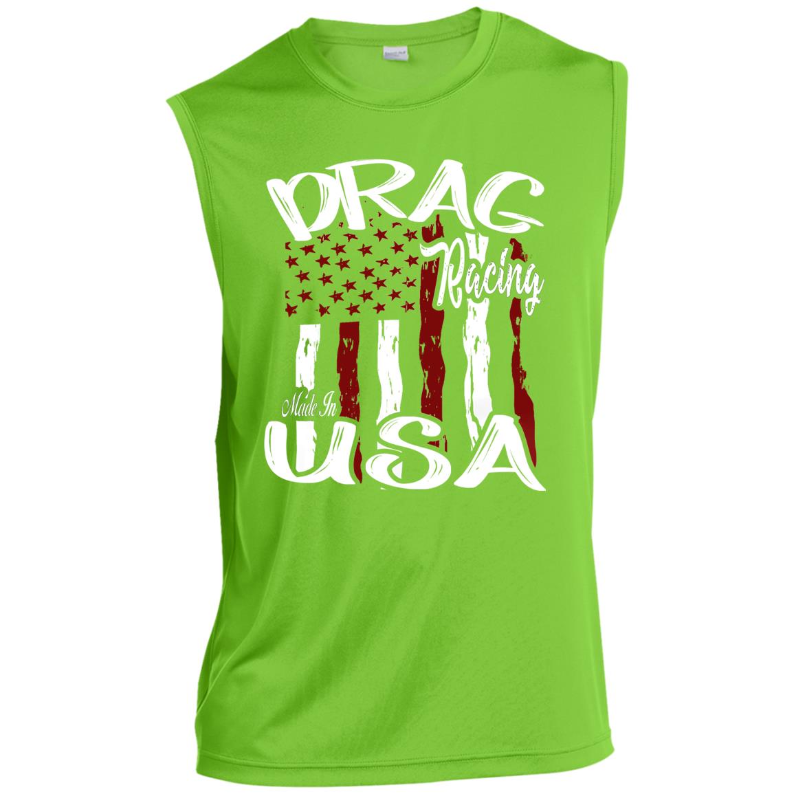 Drag Racing Made In USA Men’s Sleeveless Performance Tee