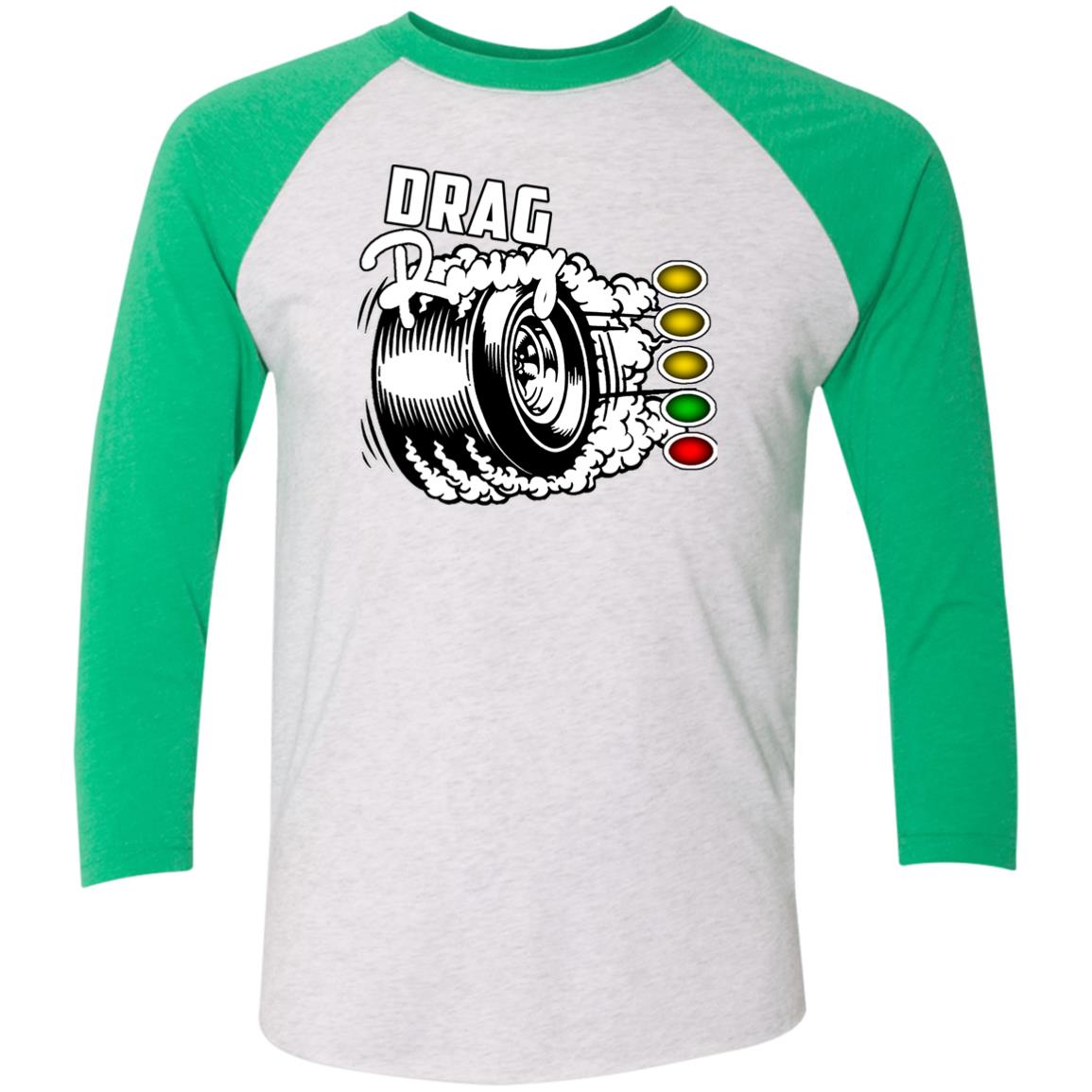 Drag Racing Tri-Blend 3/4 Sleeve Raglan T-Shirt