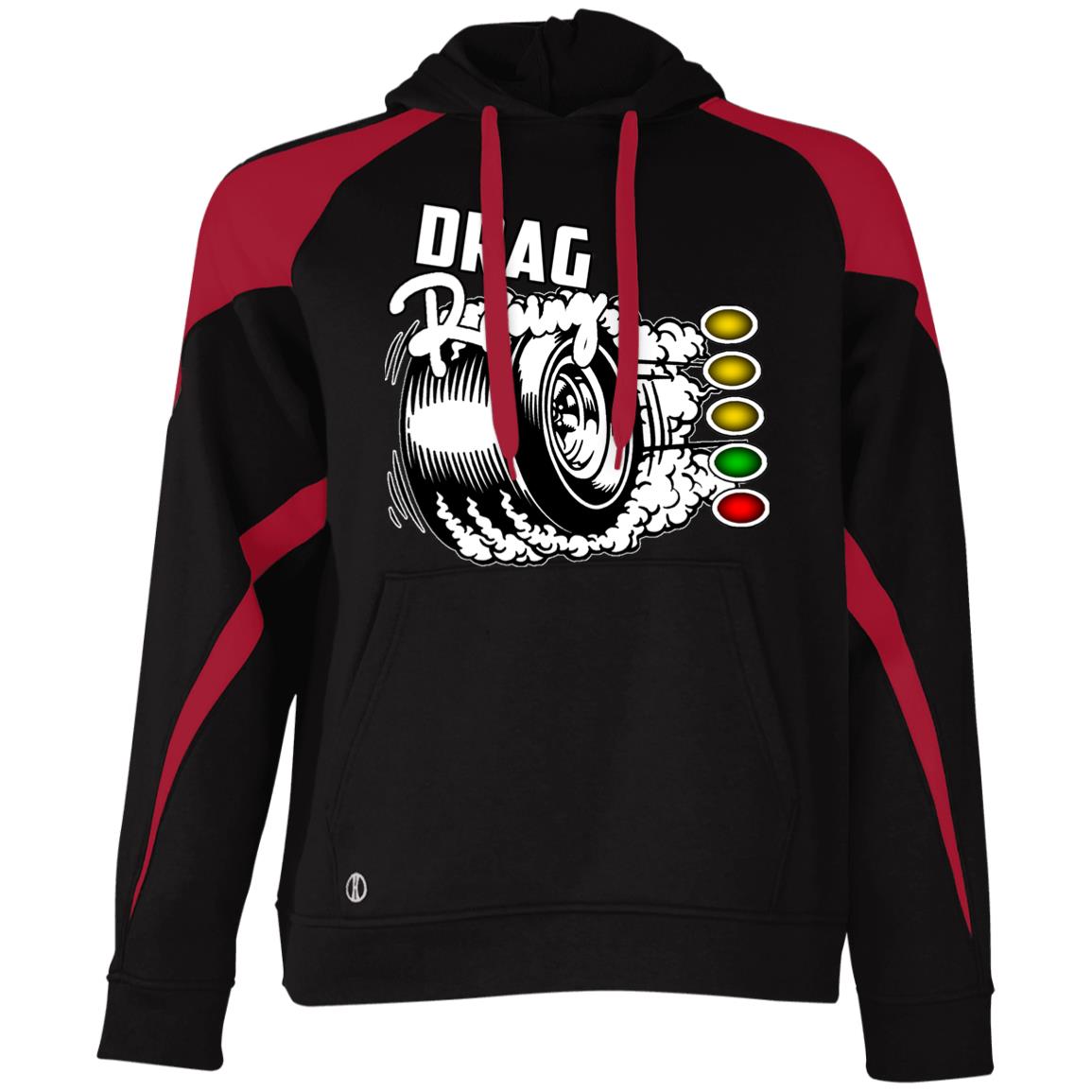 Drag Racing Athletic Colorblock Fleece Hoodie