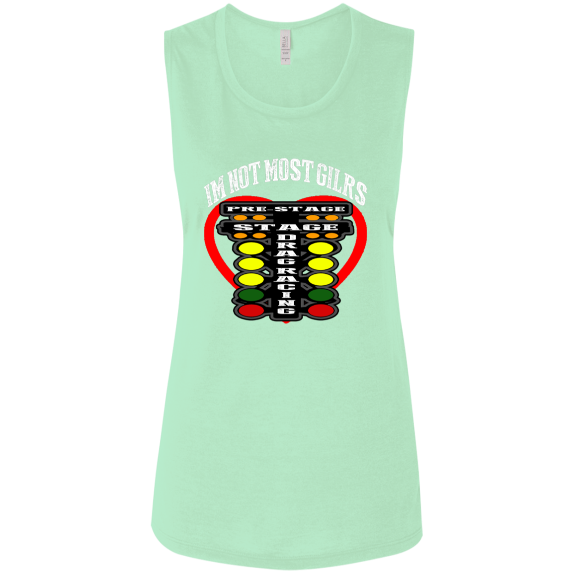 I'm Not Most Girls Drag Racing Ladies' Flowy Muscle Tank
