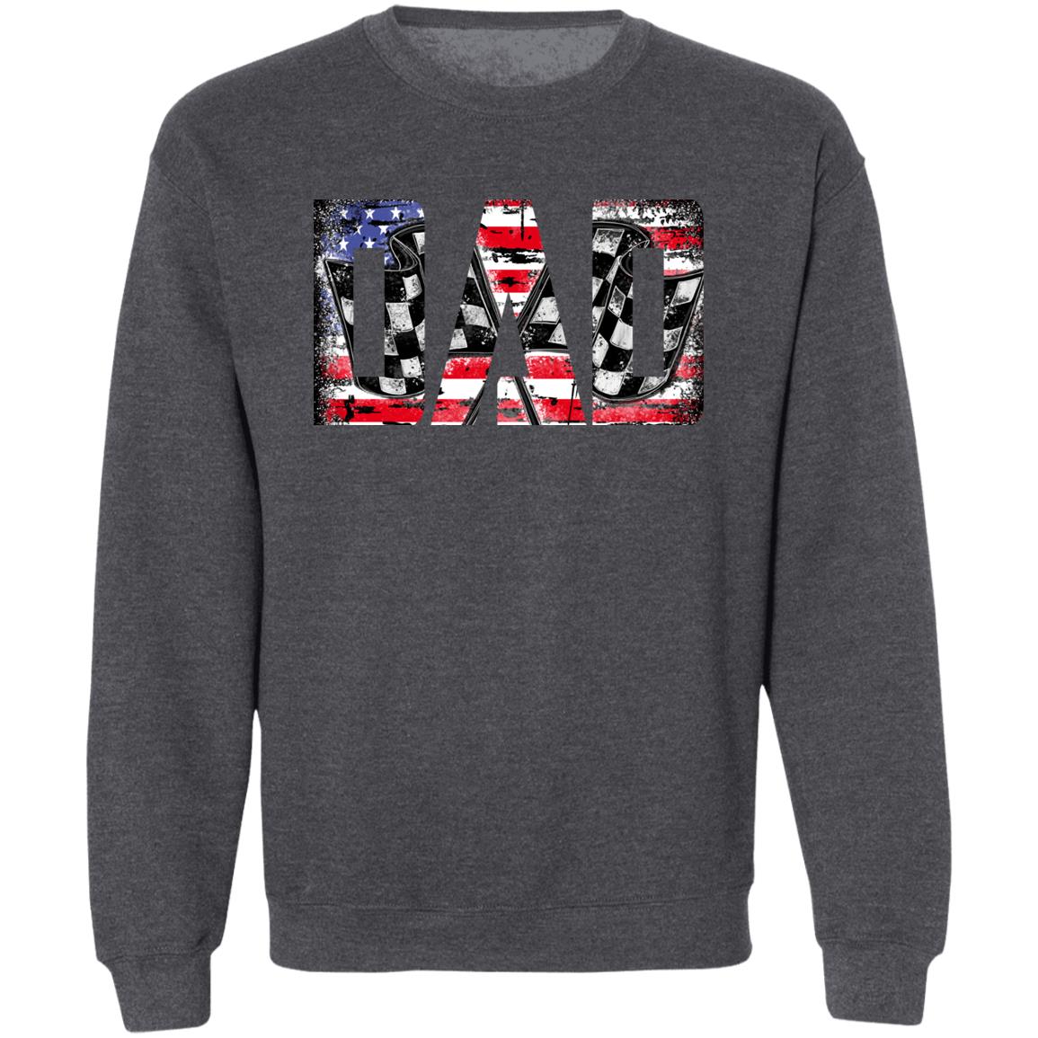 USA Racing Dad Pullover Crewneck Sweatshirt 8 oz (Closeout)