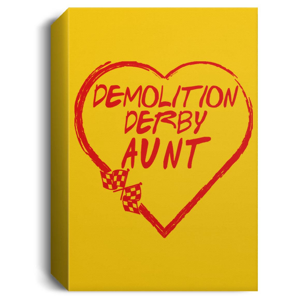 Demolition Derby Aunt Heart Deluxe Portrait Canvas 1.5in Frame