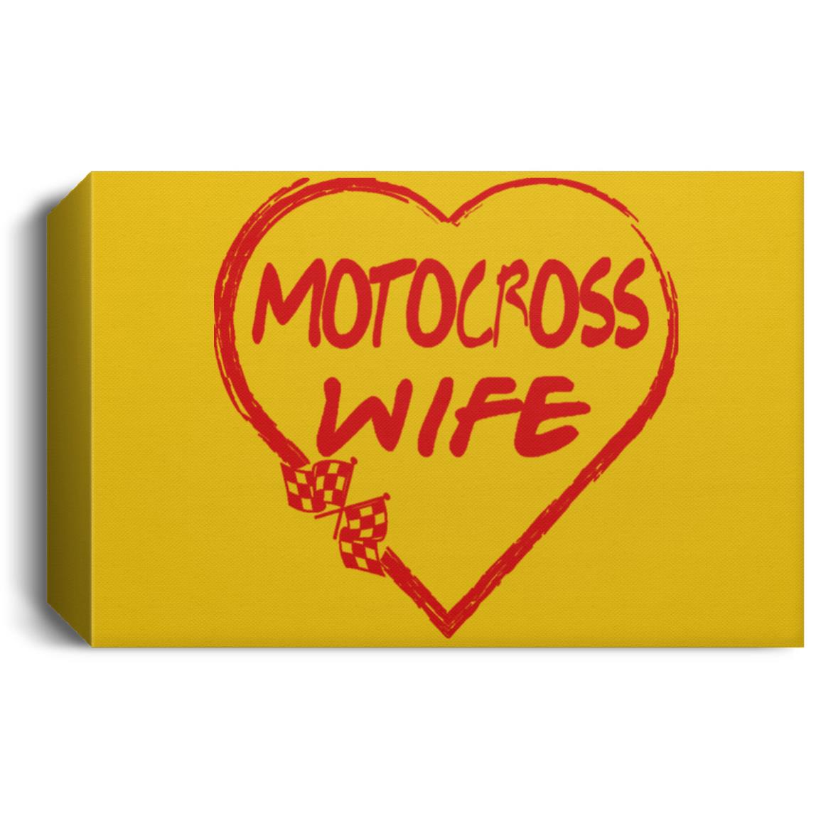 Motocross Wife Deluxe Landscape Canvas 1.5in Frame