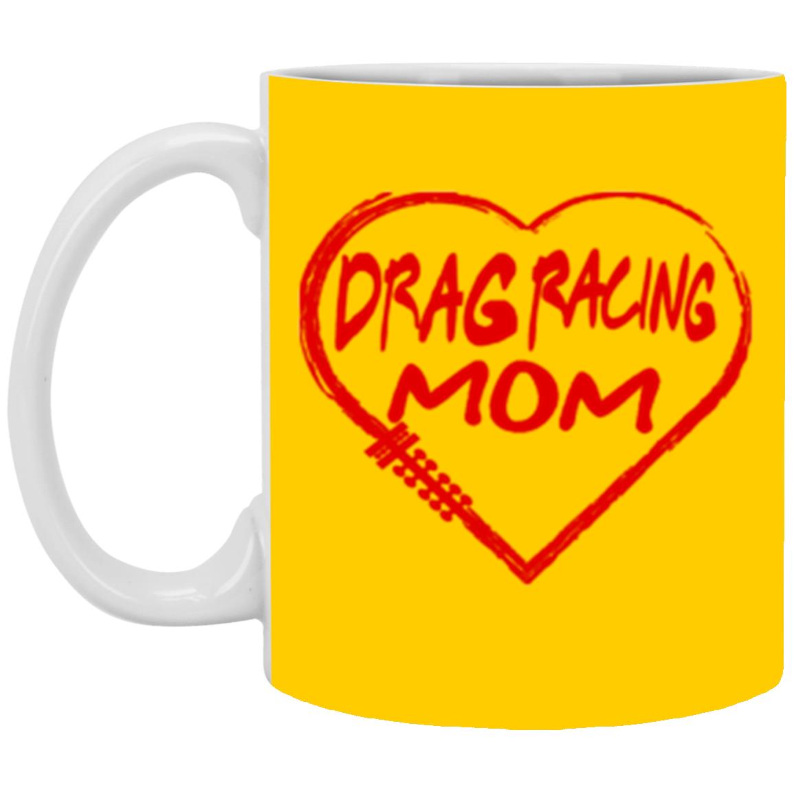 Drag Racing Mom Heart Mug