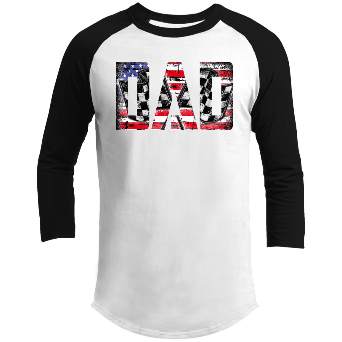 USA Racing Dad 3/4 Raglan Sleeve Shirt