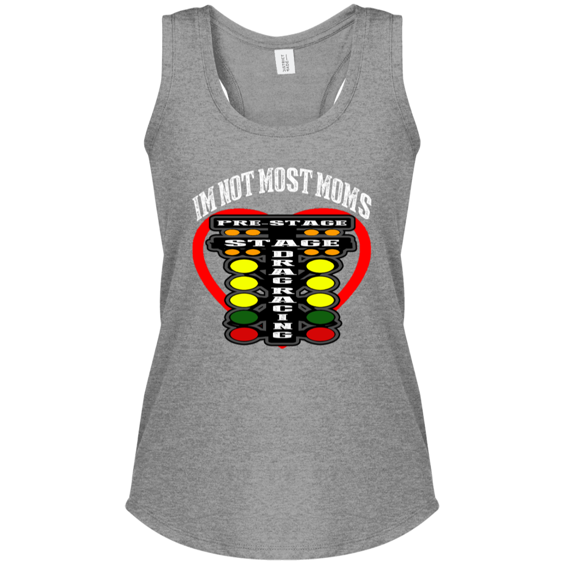 I'm Not Most Moms Drag Racing Women's Perfect Tri Racerback Tank