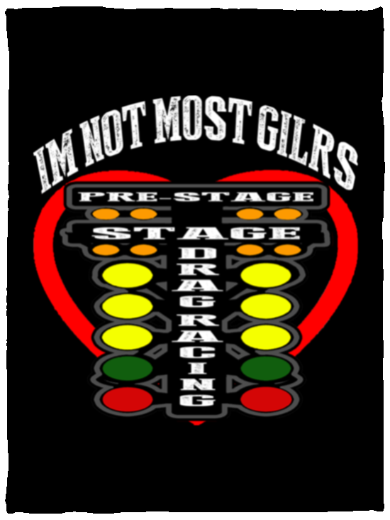 I'm Not Most Girls Drag Racing Cozy Plush Fleece Blanket - 30x40