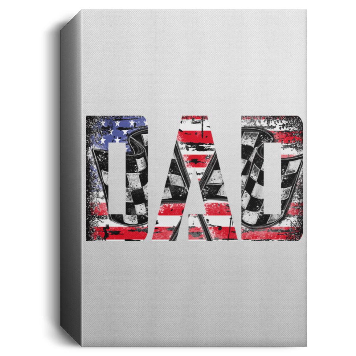 USA Racing Dad Deluxe Portrait Canvas 1.5in Frame