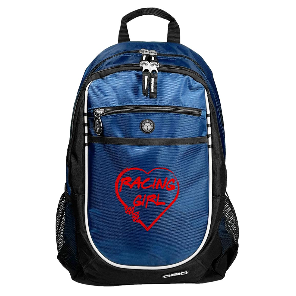 Racing Girl Heart Rugged Bookbag