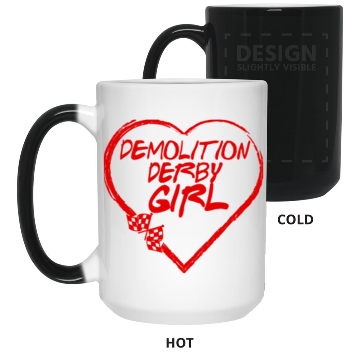 Demolition Derby Girl Heart 15oz Color Changing Mug