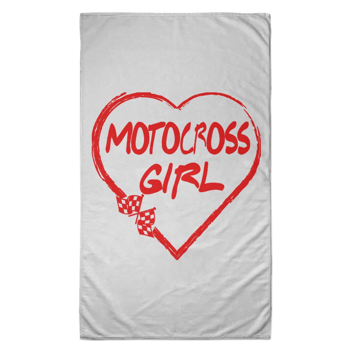 Motocross Girl Heart Towel - 35x60