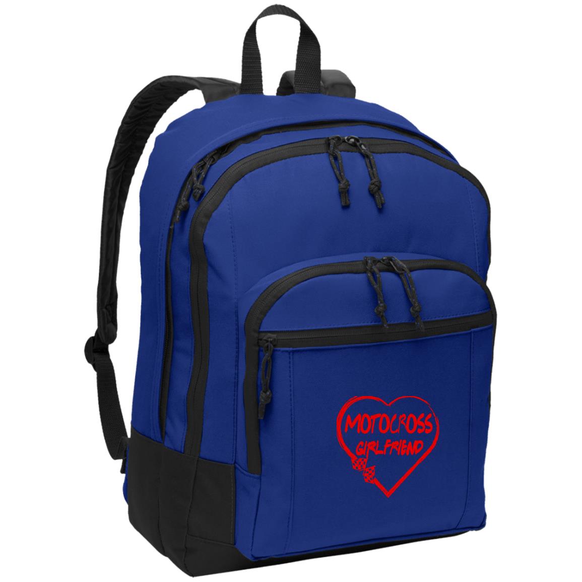 Motocross Girlfriend Heart Basic Backpack