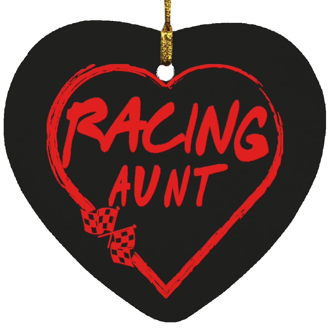 Racing Aunt Heart Ornament