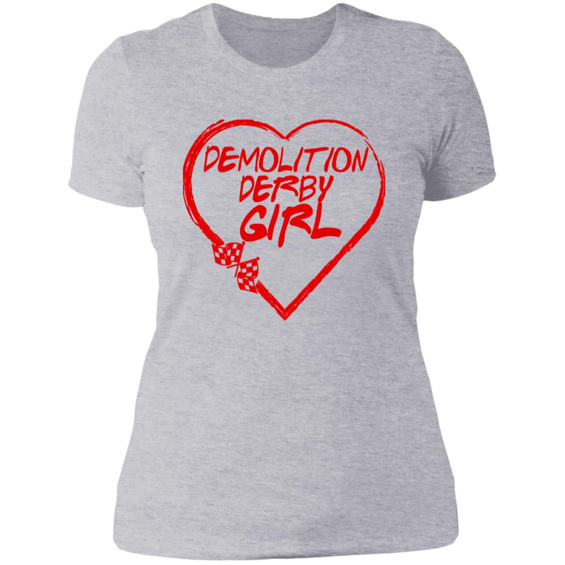Demolition Derby Girl Heart Ladies' Boyfriend T-Shirt