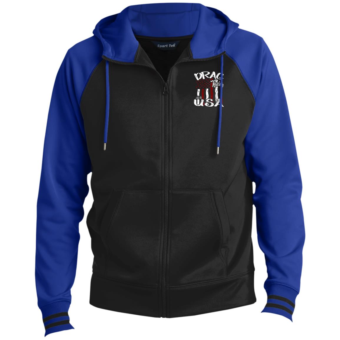 Drag Racing Made In USA Men's Sport-Wick® Full-Zip Hooded Jacket