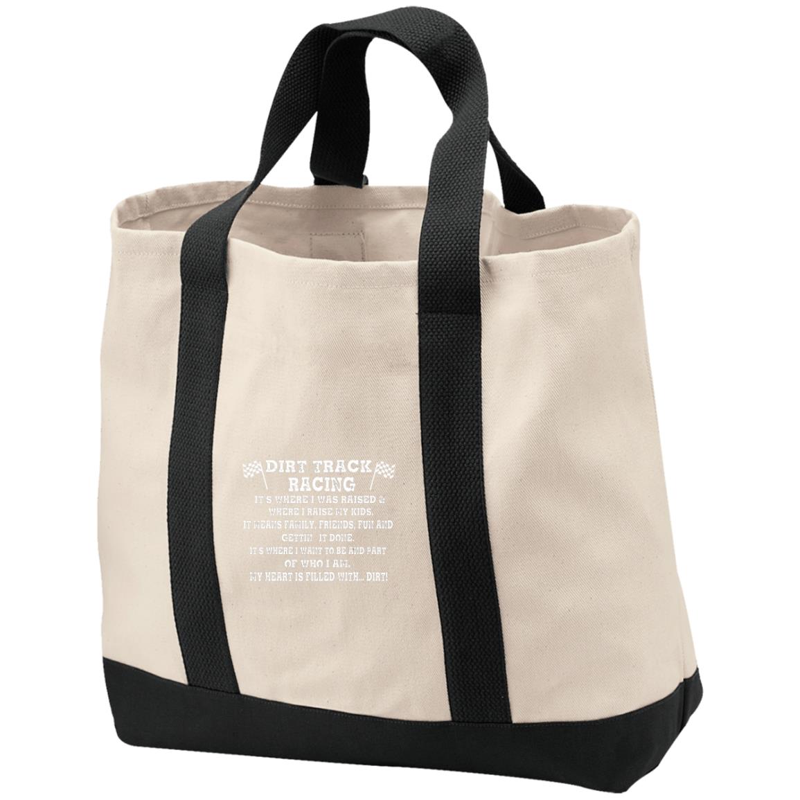 Dirt Track Racing It's Where I Was Raised 2-Tone Shopping Tote