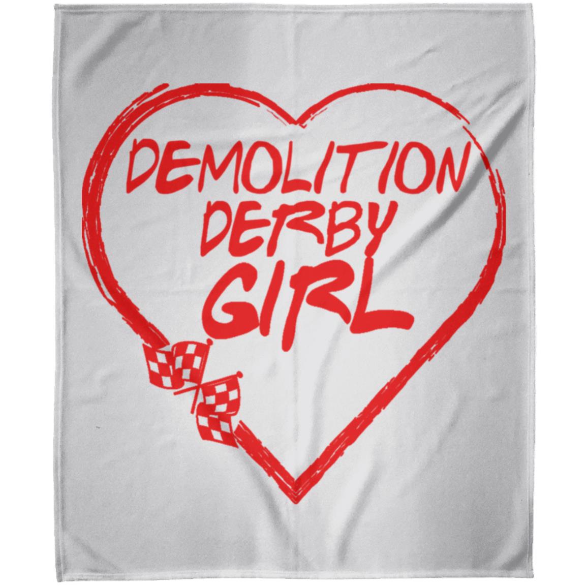 Demolition Derby Girl Heart Arctic Fleece Blanket 50x60