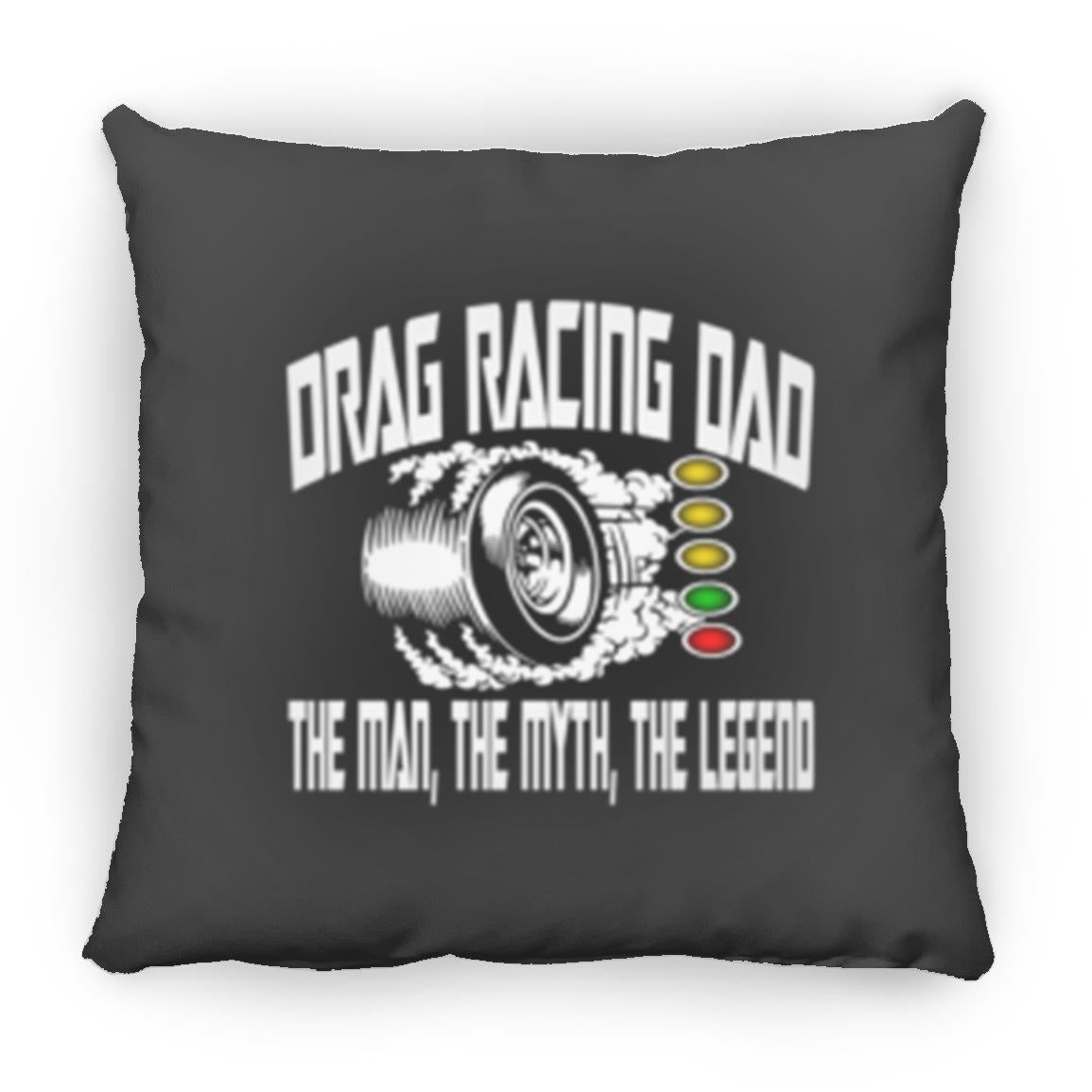 Drag Racing Dad Large Square Pillow