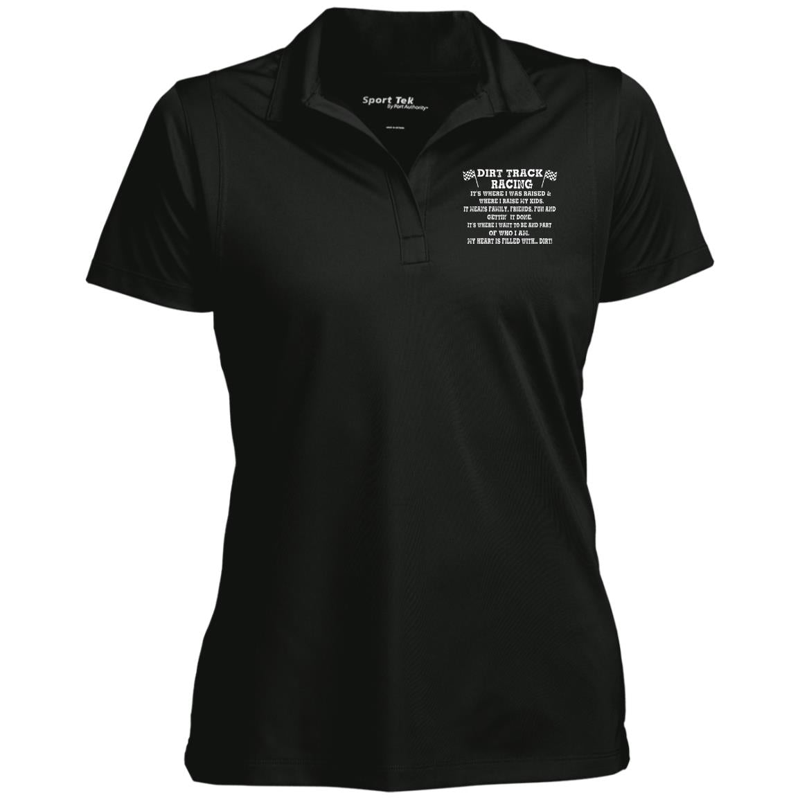 Dirt Track Racing It's Where I Was Raised Ladies' Micropique Sport-Wick® Polo