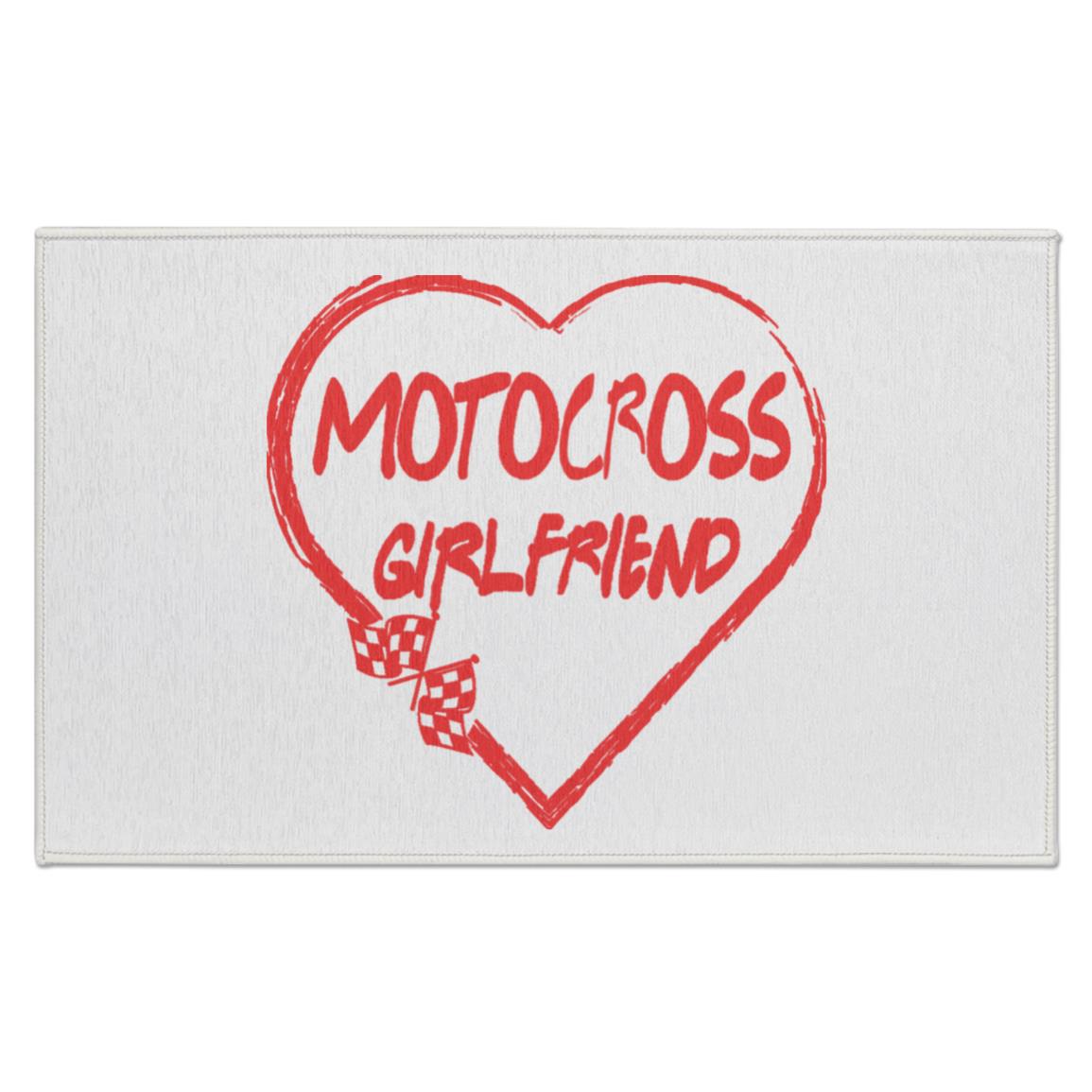 Motocross Girlfriend Heart Indoor Doormat