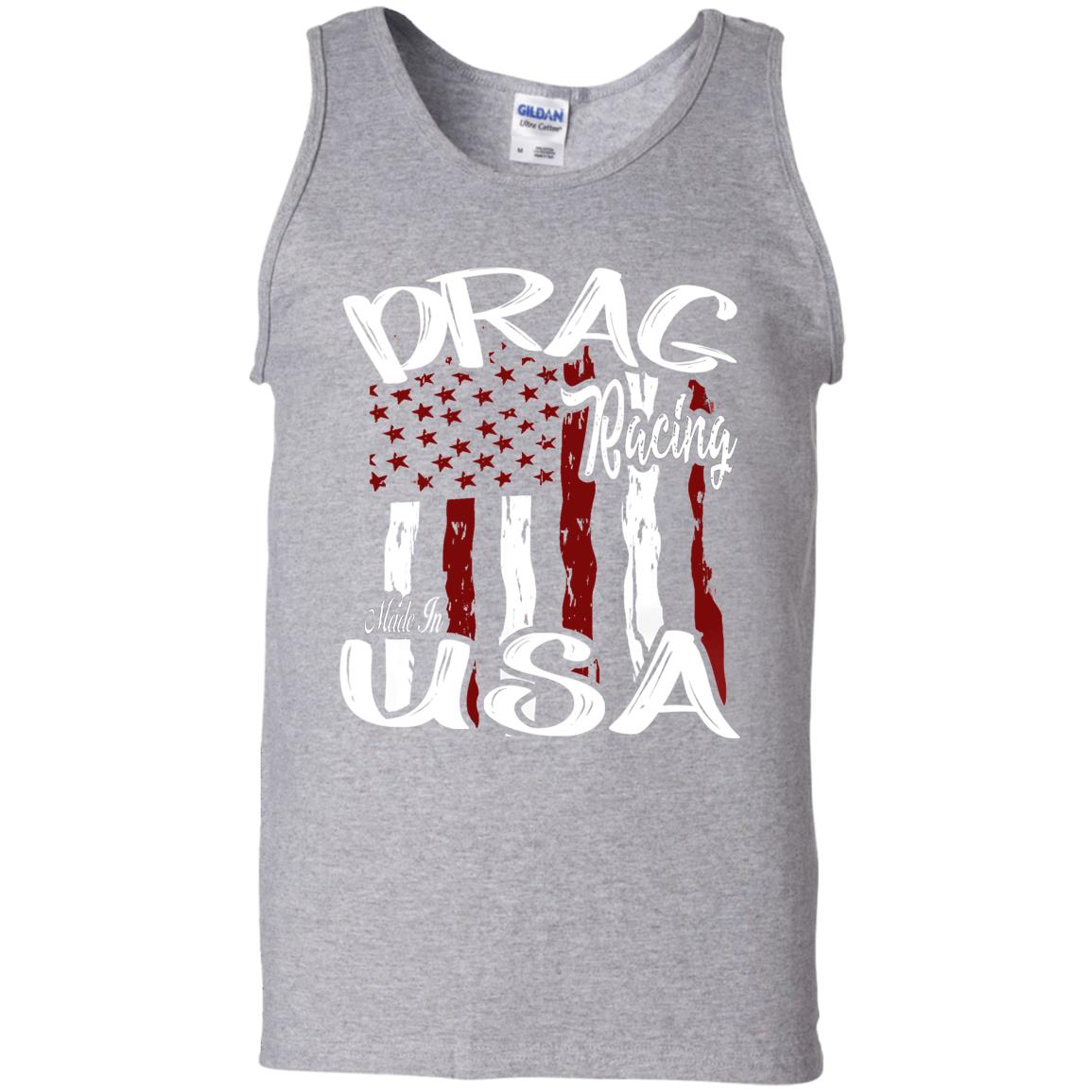 Drag Racing Made In USA 100% Cotton Tank Top