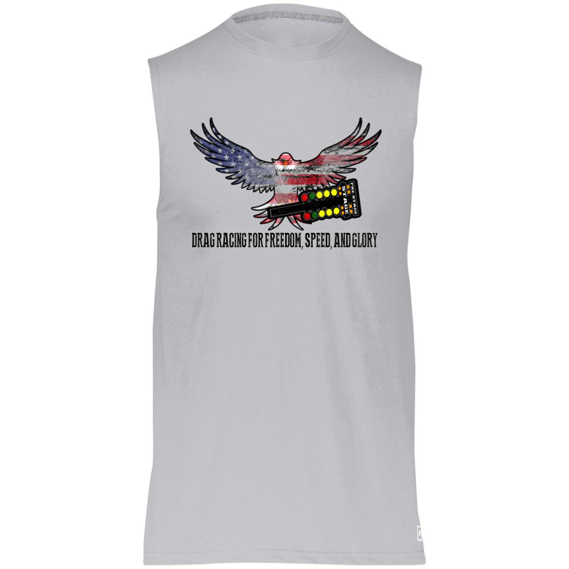 Drag Racing for Freedom, Speed, and Glory Essential Dri-Power Sleeveless Muscle Tee