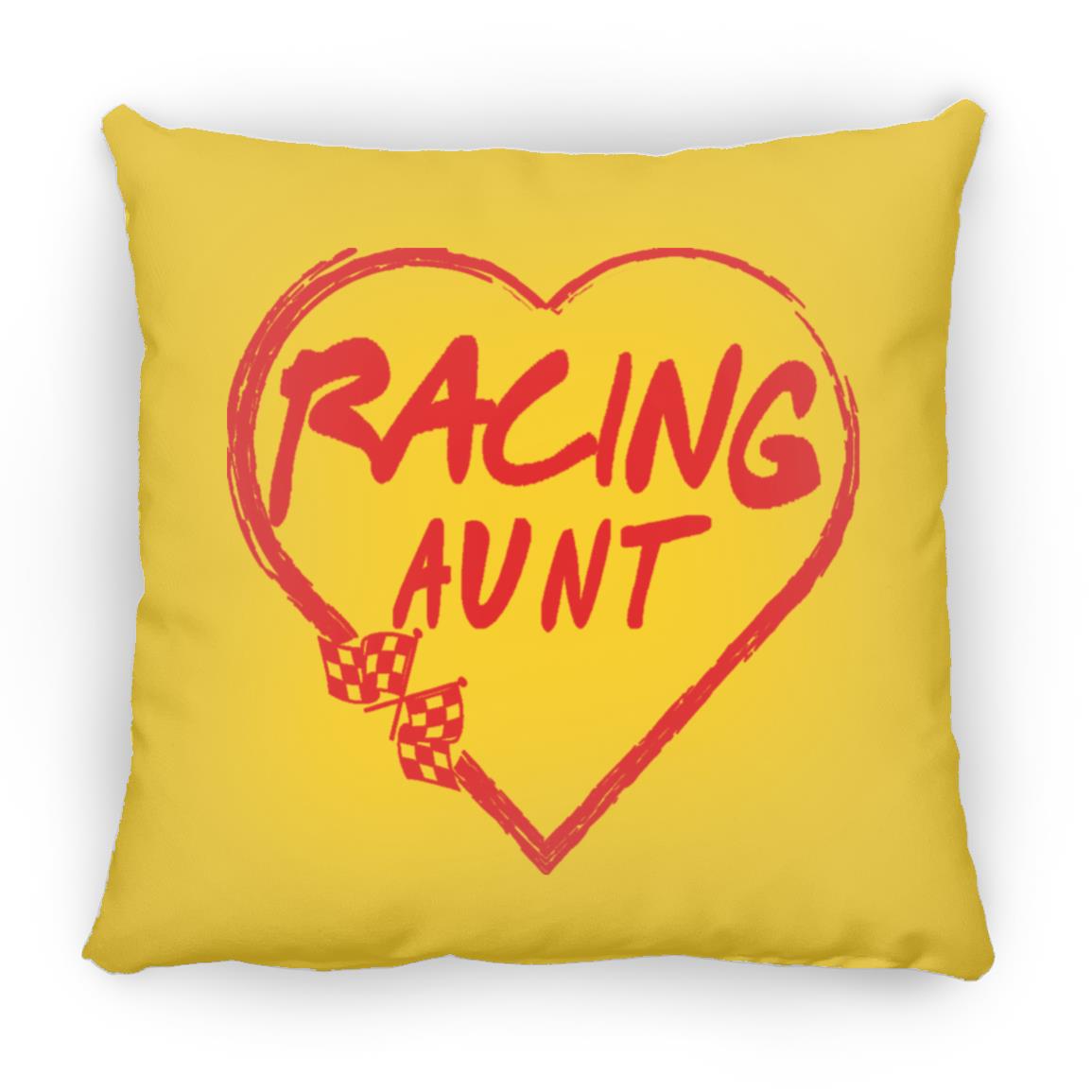 Racing Aunt Heart Large Square Pillow