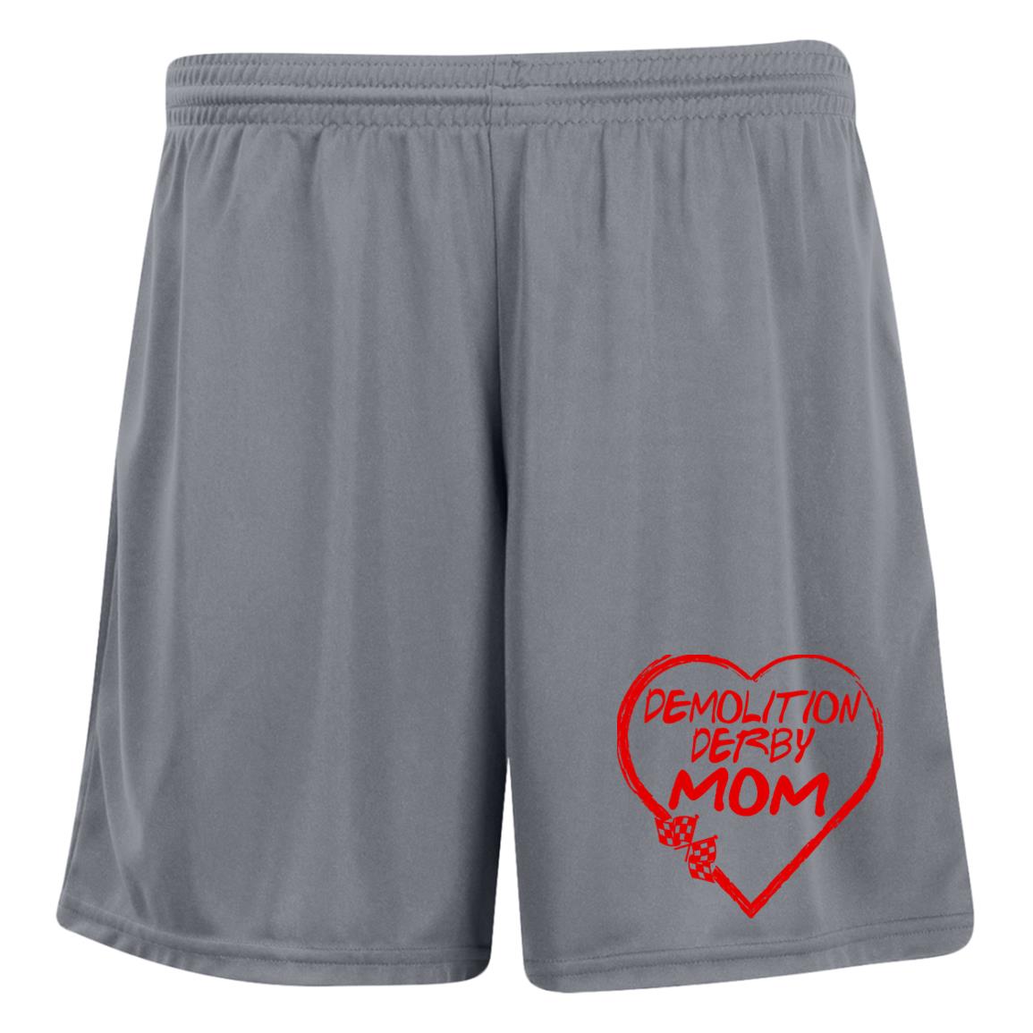 Demolition Derby Mom Heart Ladies' Moisture-Wicking 7 inch Inseam Training Shorts