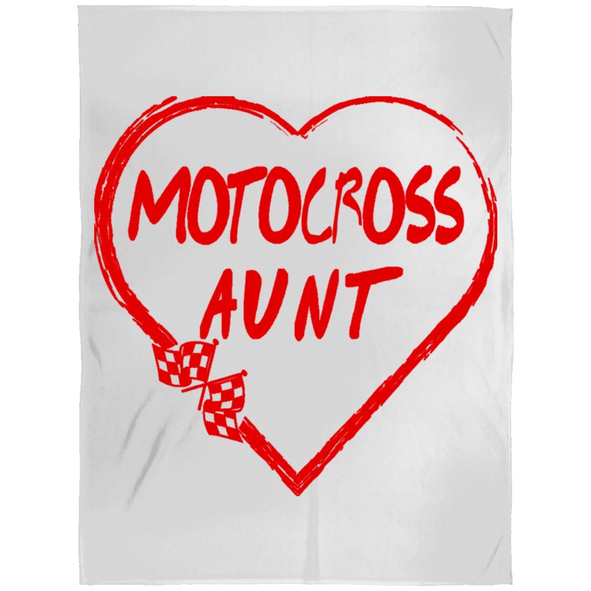 Motocross Aunt Heart Arctic Fleece Blanket 60x80