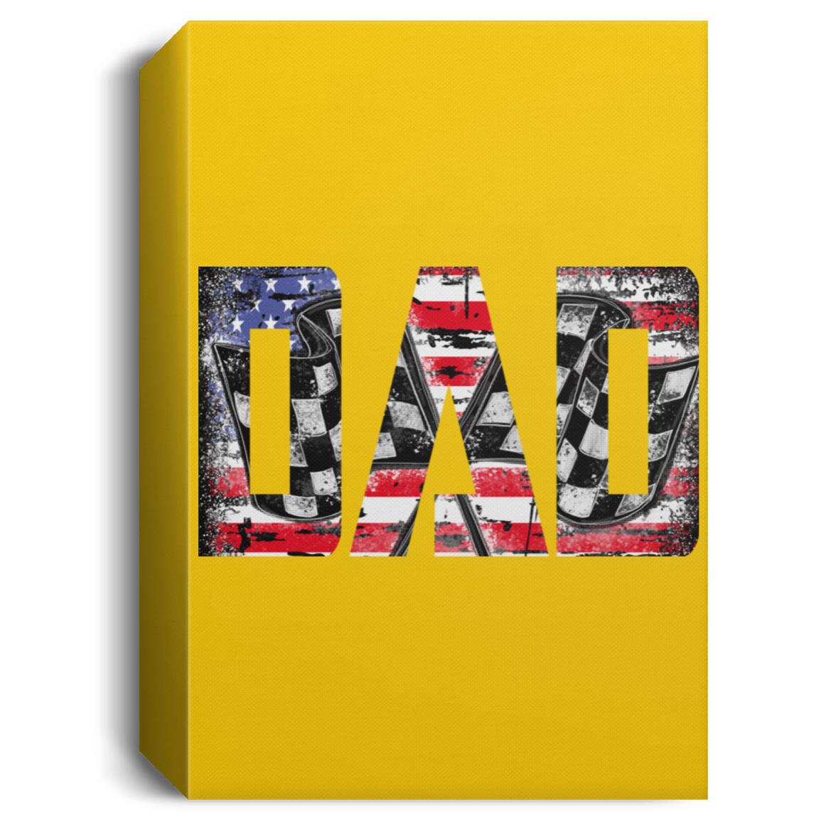 USA Racing Dad Deluxe Portrait Canvas 1.5in Frame