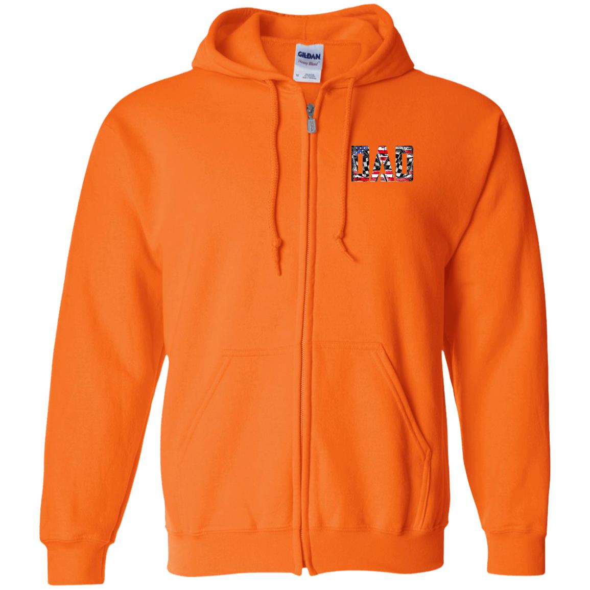 USA Racing Dad Zip Up Hooded Sweatshirt