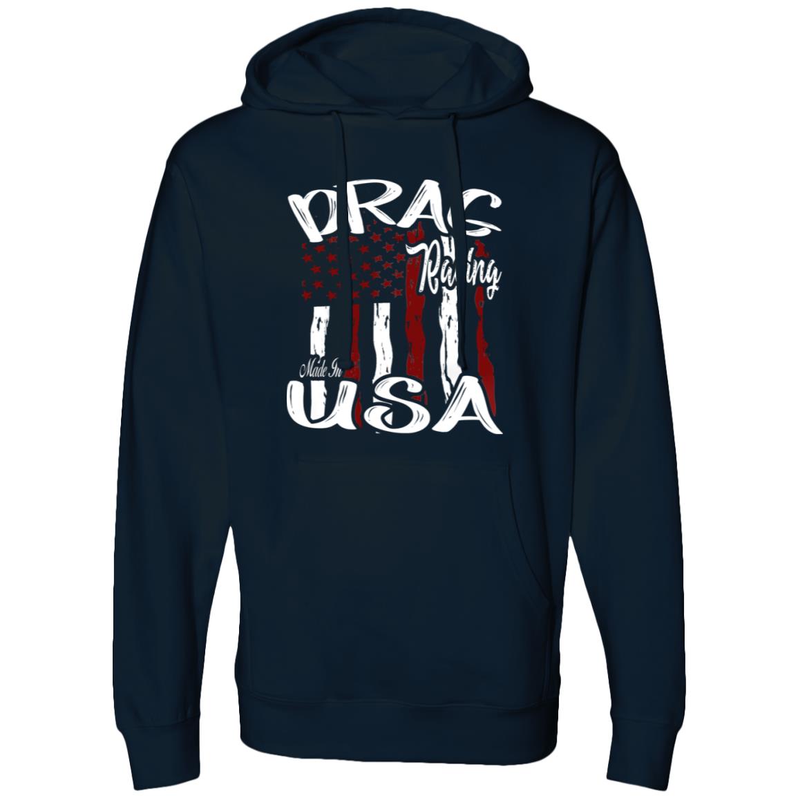 Drag Racing Made In USA Midweight Hooded Sweatshirt