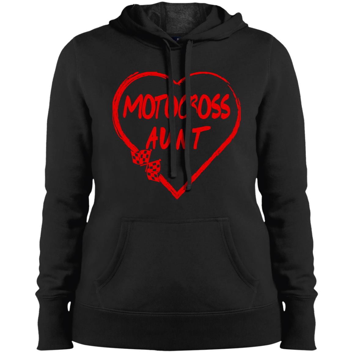 Motocross Aunt Heart Ladies' Pullover Hooded Sweatshirt