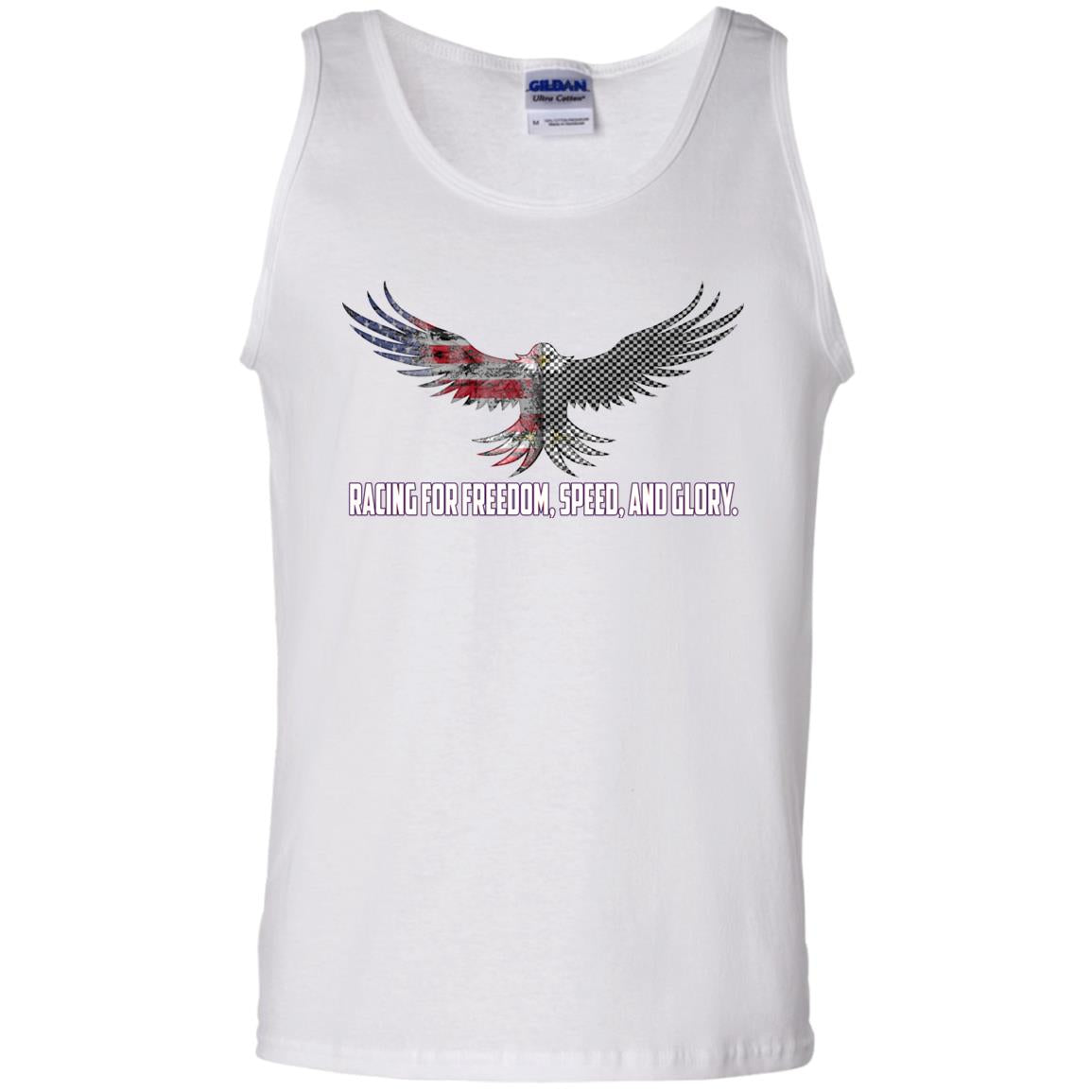 Racing For Freedom, Speed, And Glory 100% Cotton Tank Top