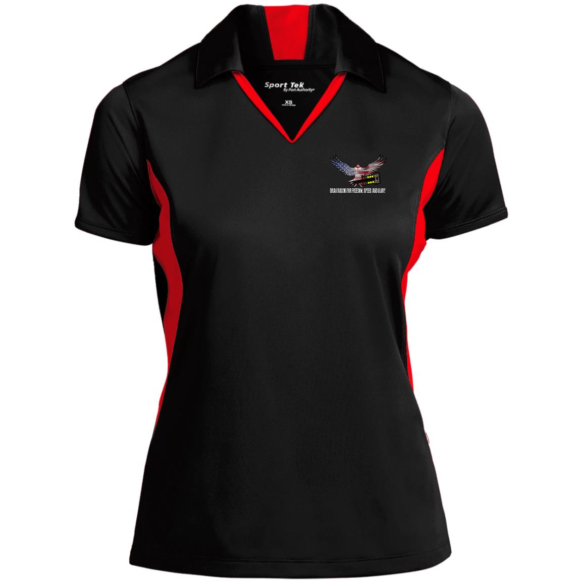 Drag Racing for Freedom, Speed, and Glory Ladies' Colorblock Performance Polo