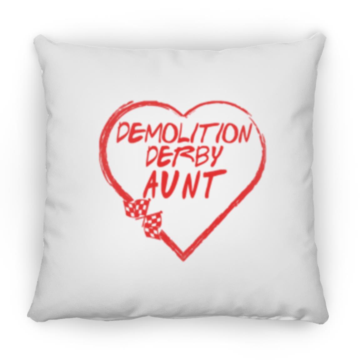 Demolition Derby Aunt Heart Medium Square Pillow