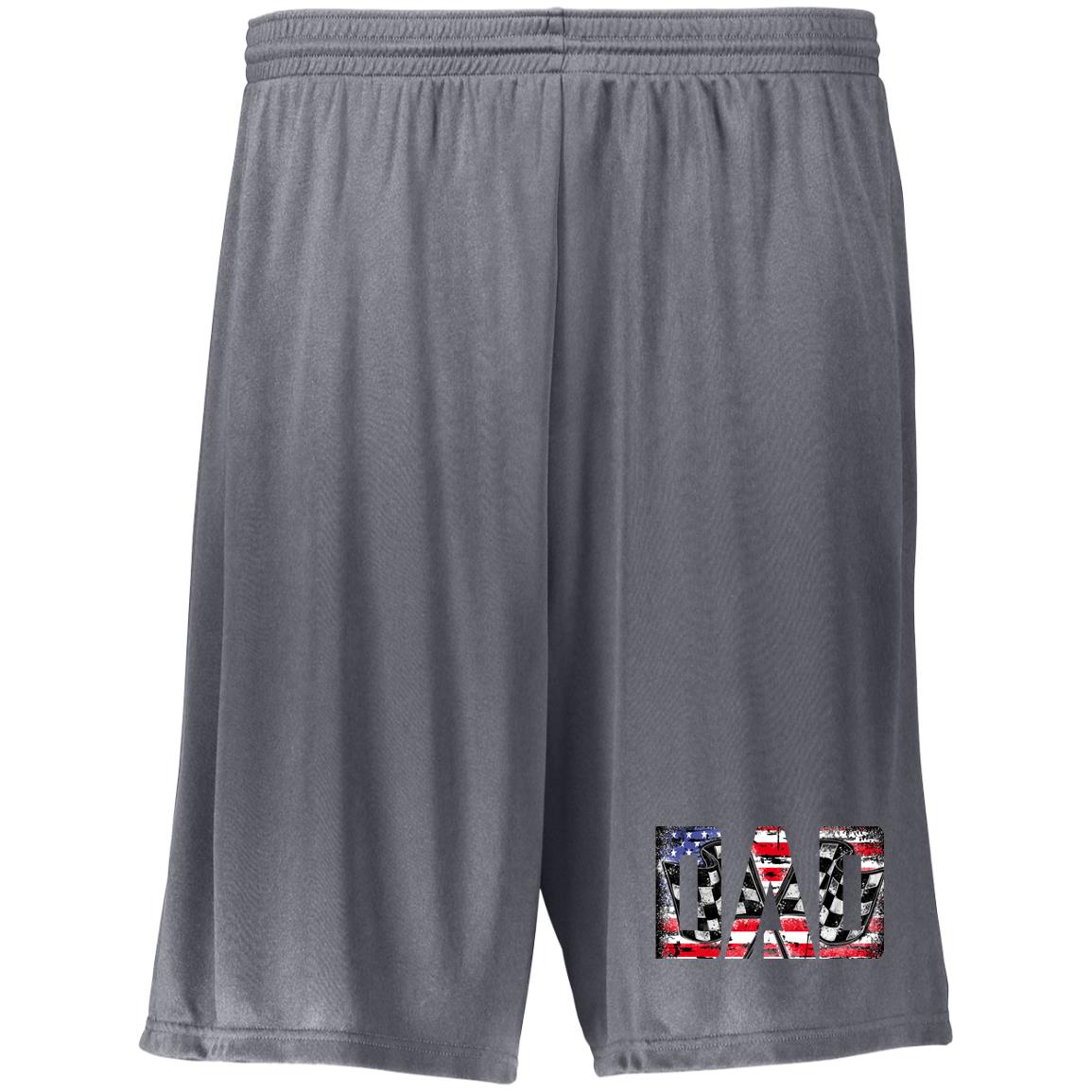 USA Racing Dad Moisture-Wicking 9 inch Inseam Training Shorts