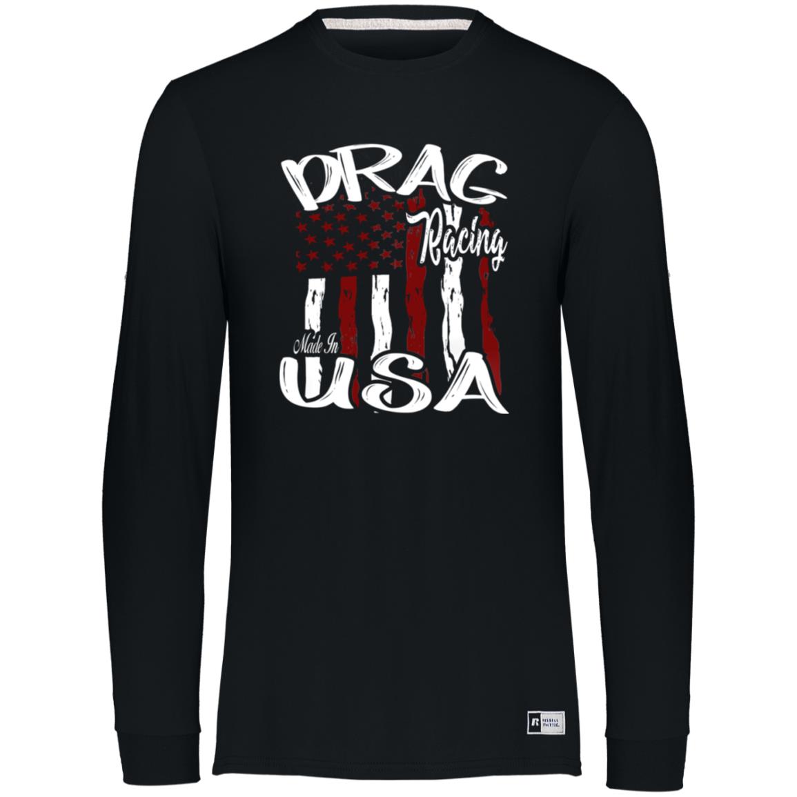 Drag Racing Made In USA Essential Dri-Power Sleeveless Muscle Tee Essential Dri-Power Long Sleeve Tee