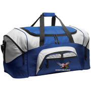 Drag Racing for Freedom, Speed, and Glory Colorblock Sport Duffel