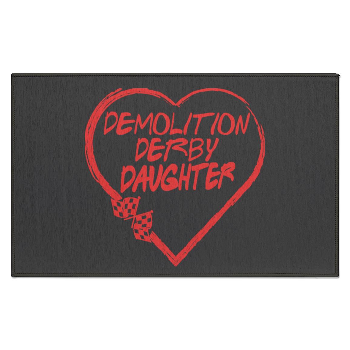 Demolition Derby Daughter Heart Indoor Doormat