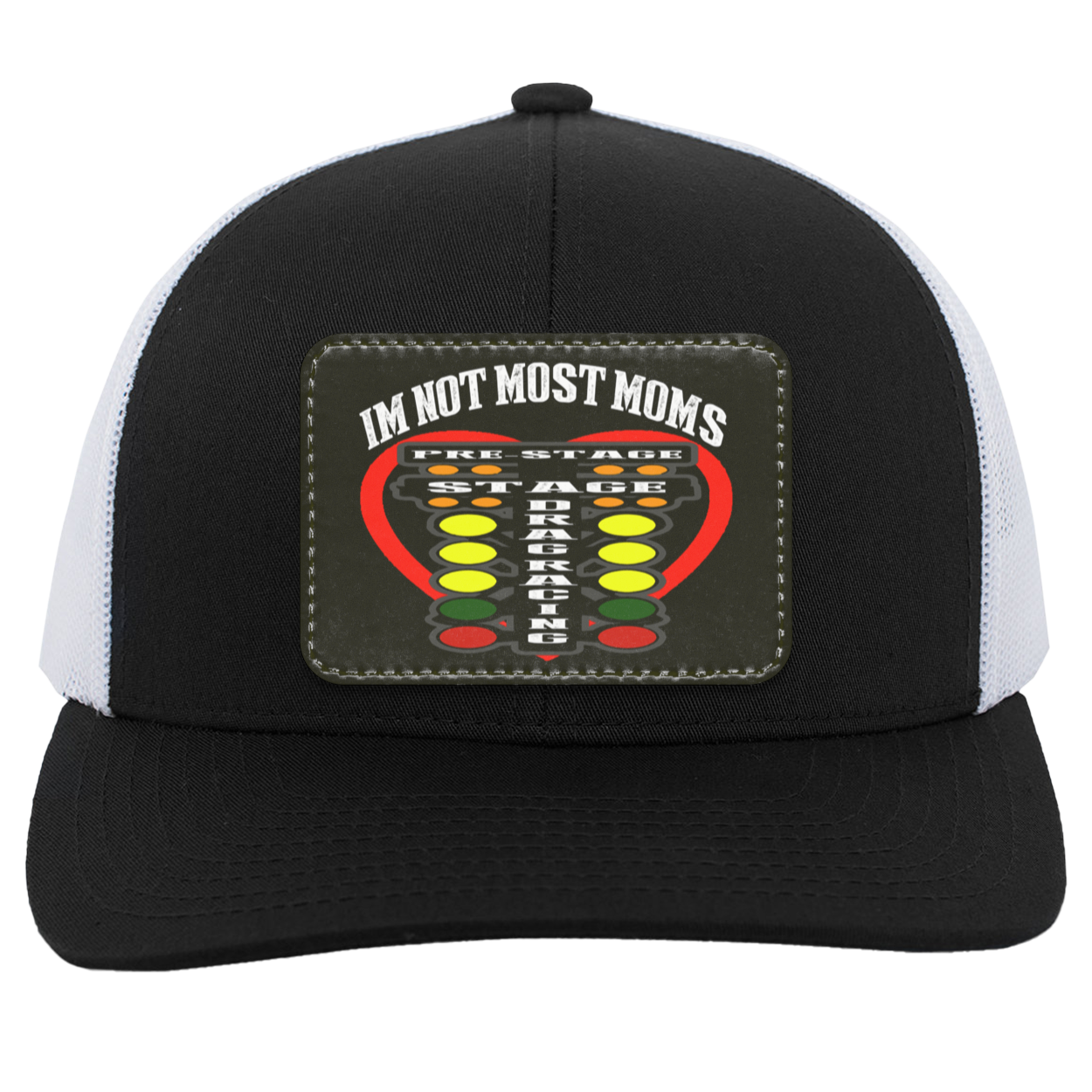 I'm Not Most Moms Drag Racing Trucker Snap Back - Patch